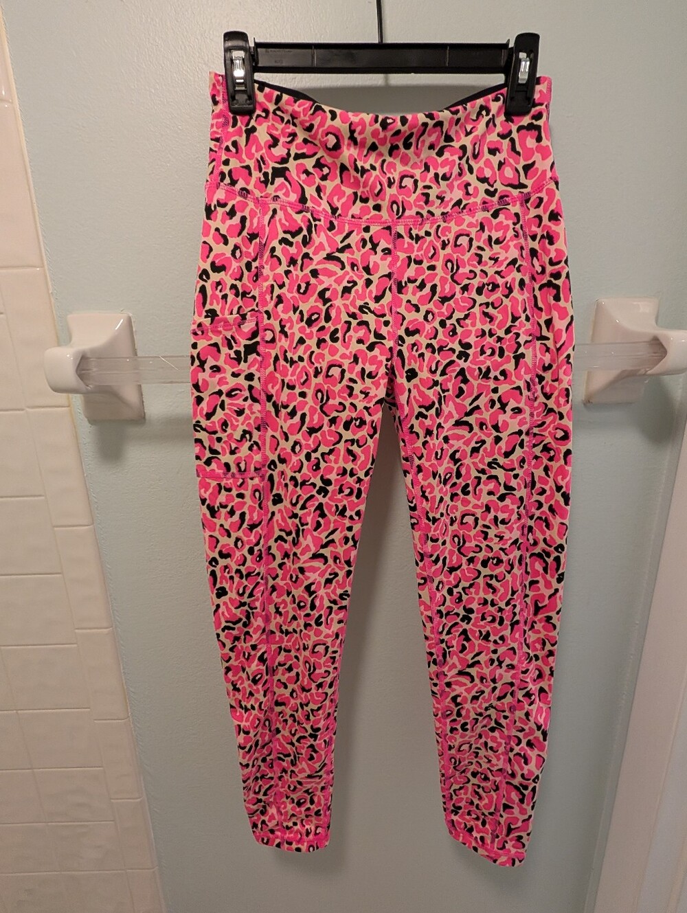 Lilly Pulitizer Pink Luxletica Leopard Print High-Waist Leggings Size M